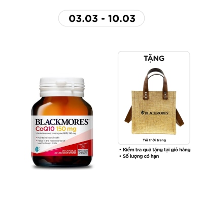 BLACKMORES Thực Phẩm Bảo Vệ Sức Khỏe Blackmores Heart Health CoQ10 150mg Hỗ Trợ Tim Mạch 30 Viên