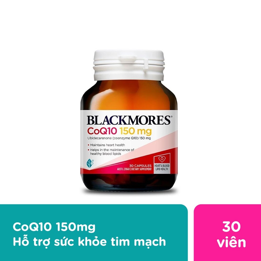 Thực Phẩm Bảo Vệ Sức Khỏe Blackmores Heart Health CoQ10 150mg Hỗ Trợ Tim Mạch 30 Viên