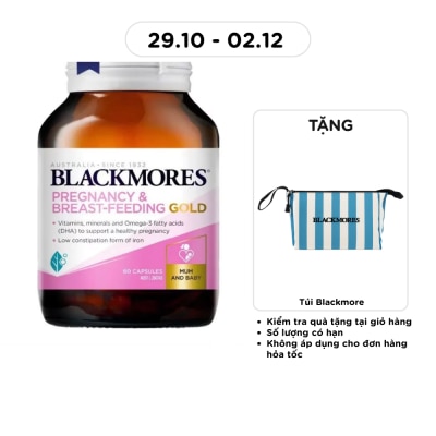 BLACKMORES Thực Phẩm Bảo Vệ Sức Khỏe Blackmores Pregnancy & Breast Feeding Gold Cung Cấp Vitamin Cho Phụ Nữ Mang Thai 60 Viên image