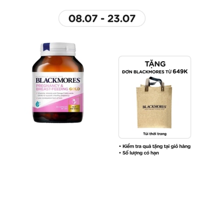 BLACKMORES Thực Phẩm Bảo Vệ Sức Khỏe Blackmores Pregnancy & Breast-Feeding Gold Cung Cấp Vitamin Cho Phụ Nữ Mang Thai 60 Viên