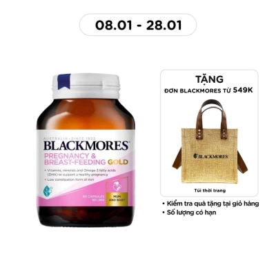 BLACKMORES Thực Phẩm Bảo Vệ Sức Khỏe Blackmores Pregnancy & Breast-Feeding Gold Cung Cấp Vitamin Cho Phụ Nữ Mang Thai 60 Viên
