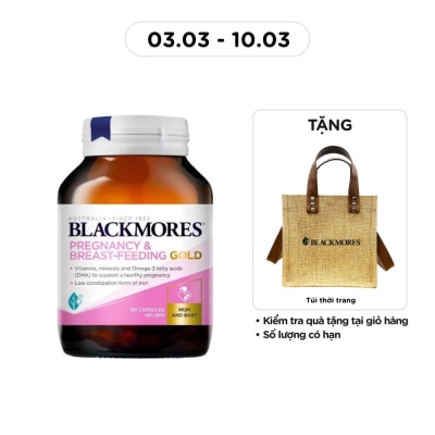 BLACKMORES Thực Phẩm Bảo Vệ Sức Khỏe Blackmores Pregnancy & Breast-Feeding Gold Cung Cấp Vitamin Cho Phụ Nữ Mang Thai 60 Viên