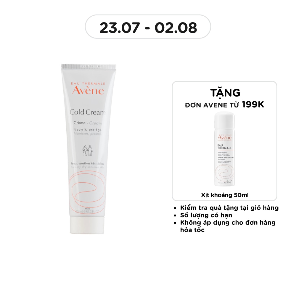 Kem Dưỡng Ẩm Chuyên Biệt Avène Giúp Giảm Khô Da Dành Cho Da Rất Khô Và Da Nhạy Cảm 100ml
