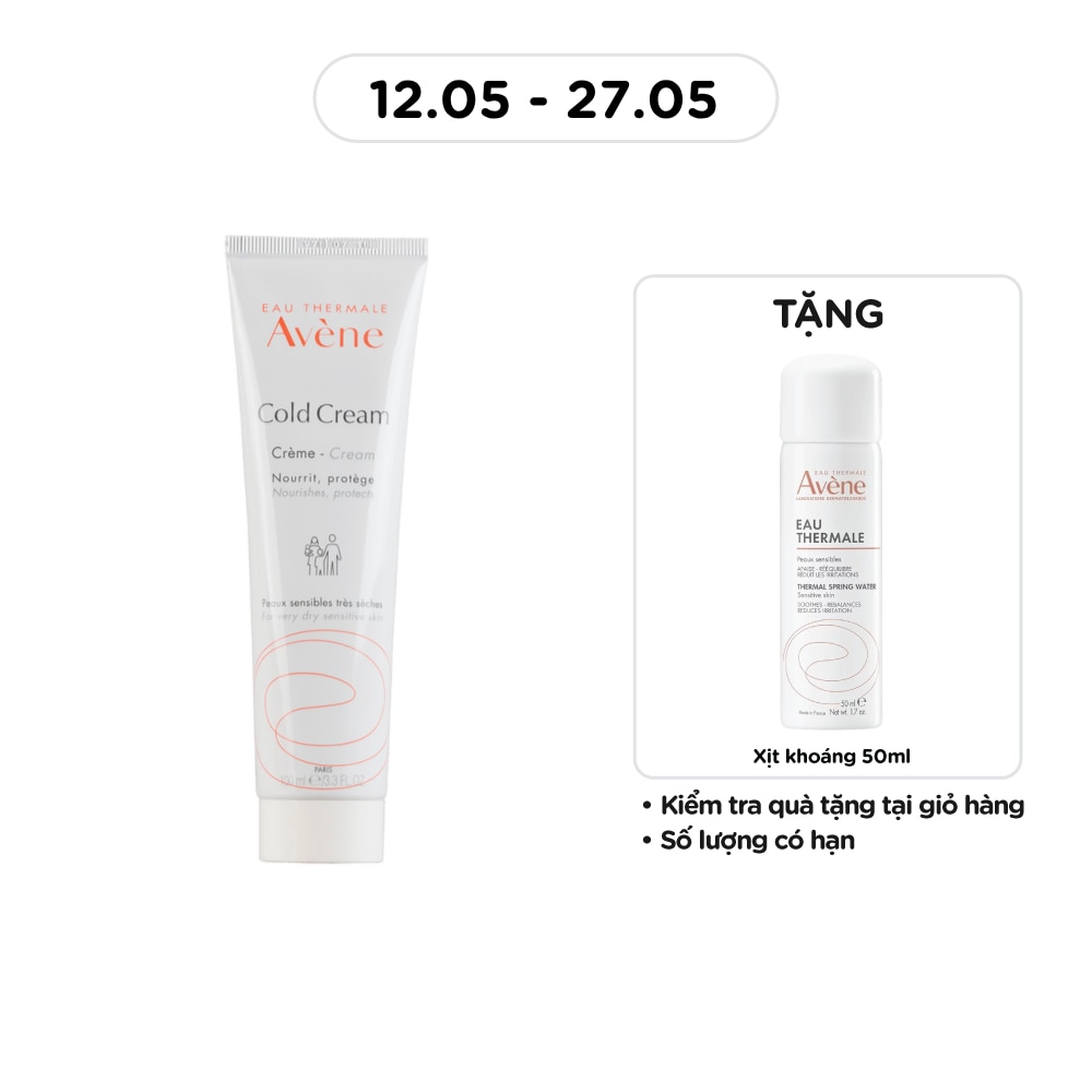 Kem Dưỡng Ẩm Chuyên Biệt Avène Giúp Giảm Khô Da Dành Cho Da Rất Khô Và Da Nhạy Cảm 100ml