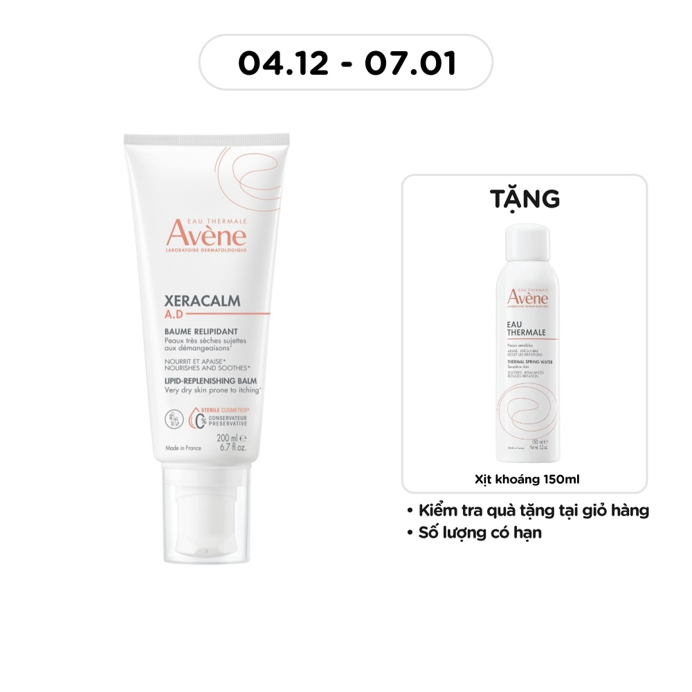 Kem Dưỡng Ẩm Avène Dùng Cho Da Khô Ngứa 200ml