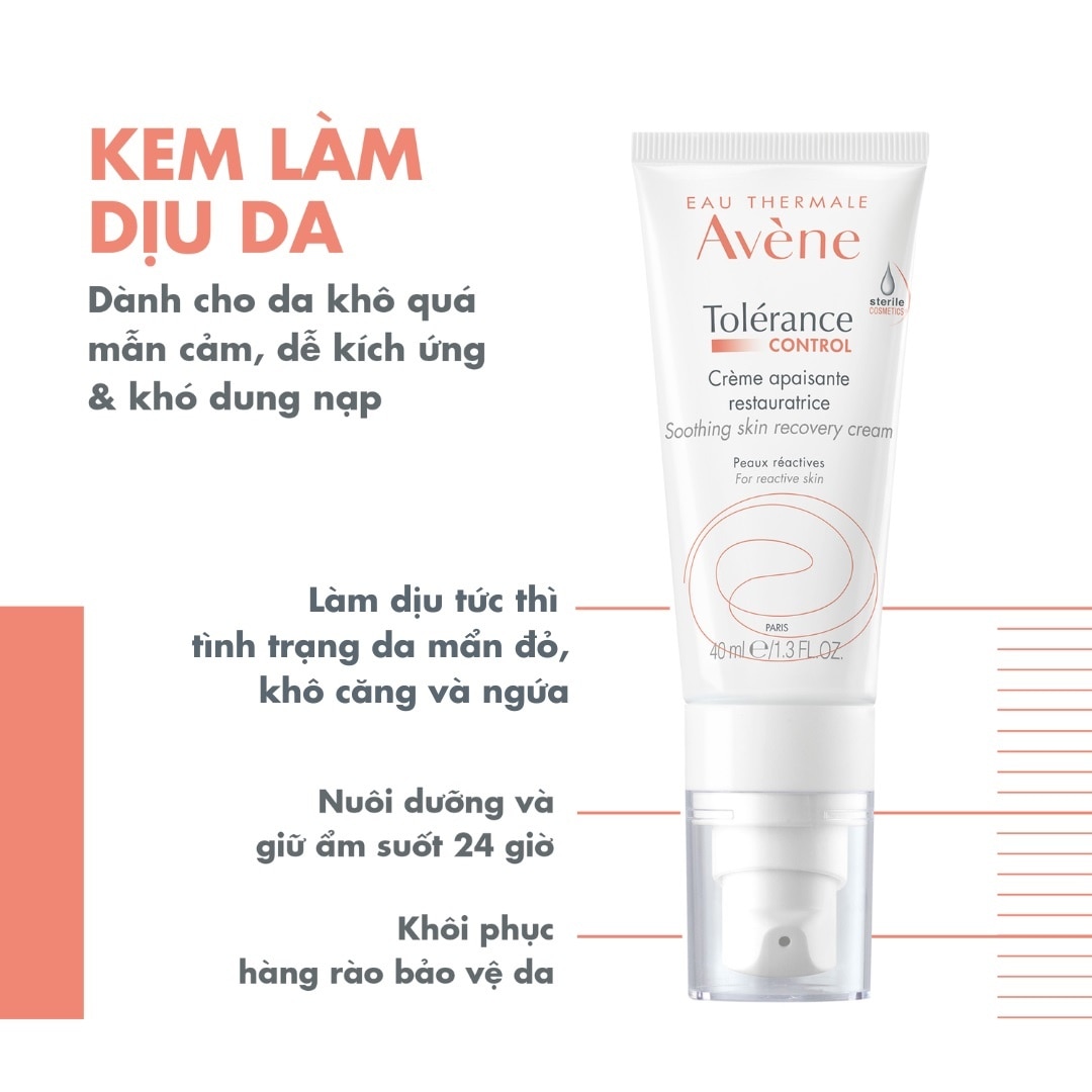 Kem Làm Dịu Da Avène Giúp Giảm Tình Trạng Mẩn Đỏ Cho Da Kích Ứng 40ml