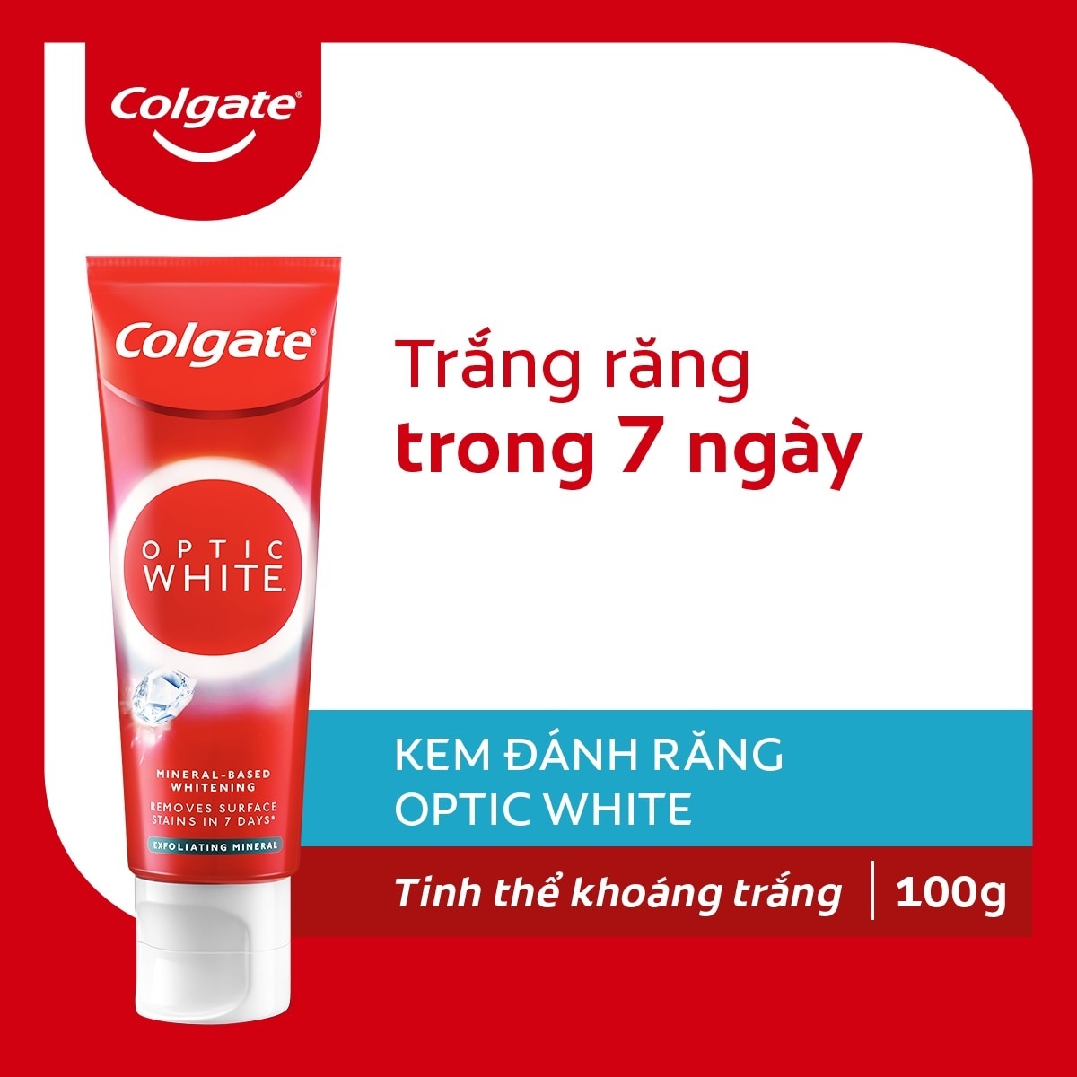 Kem Đánh Răng Colgate Optic White Làm Trắng & Sáng Bổ Sung 100g