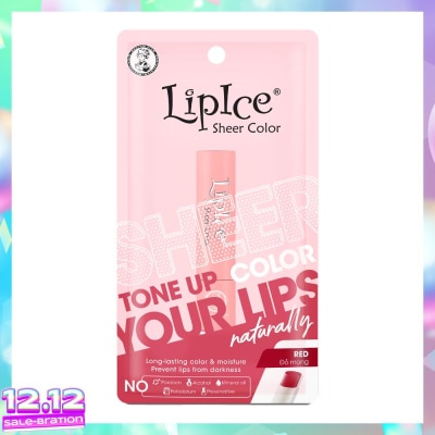 LIPICE Sheer Color POP Lip Balm 2.4g .# Red