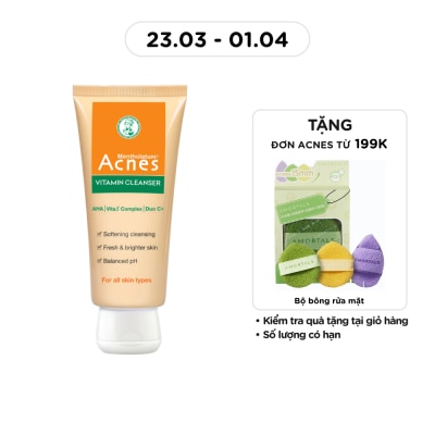 ACNES - Kem rửa mặt Mentholatum Acnes Vitamin Cleanser 100g