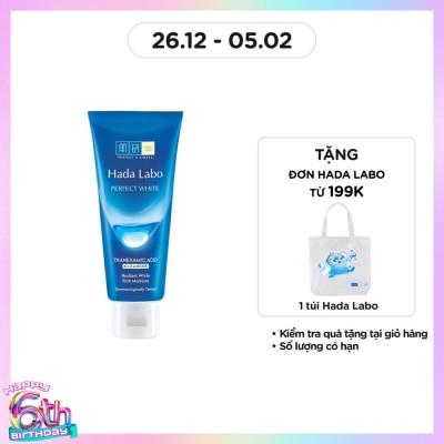 HADA LABO Sữa Rửa Mặt Hada Labo Perfect White Dưỡng Trắng Da Hoàn Hảo 80g