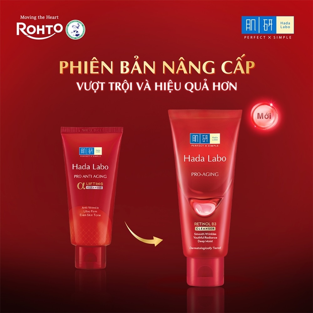 Kem Rửa Mặt Chống Lão Hóa Hada Labo Pro Anti Aging 80g image