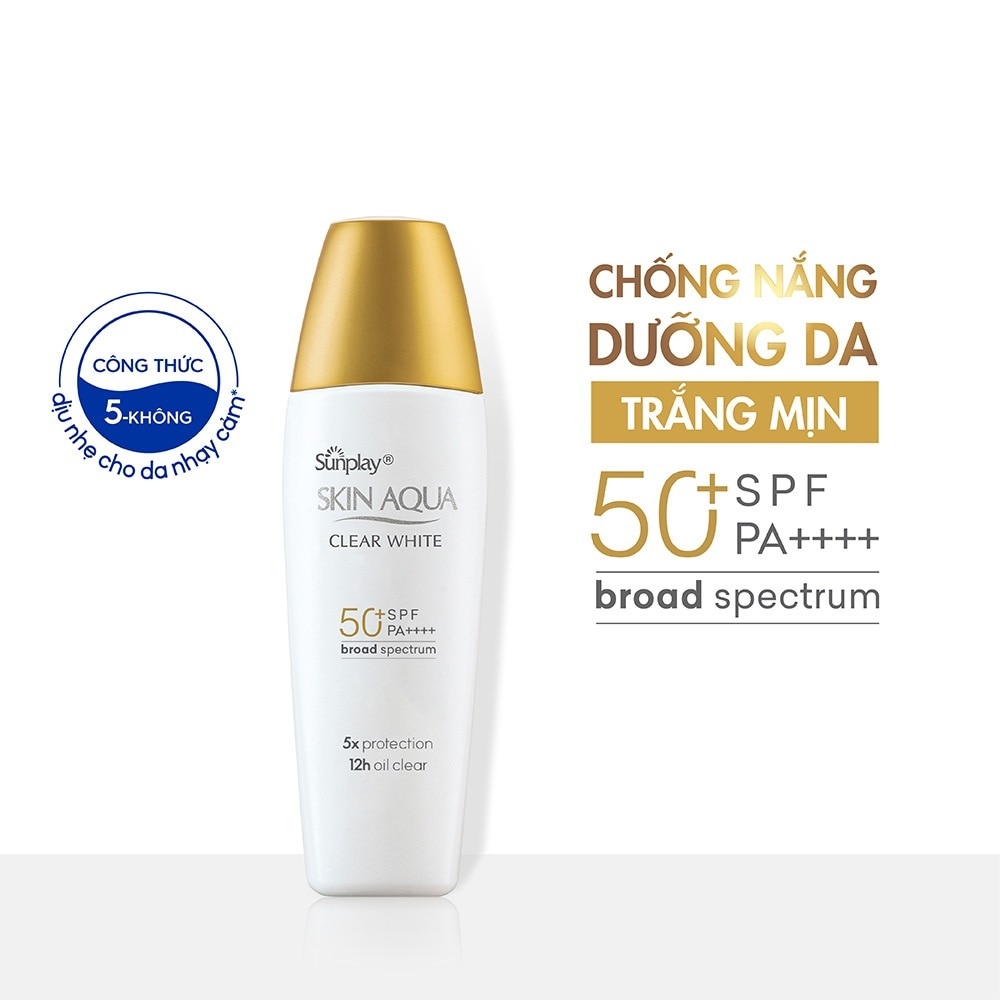 Sữa Chống Nắng Dưỡng Da Trắng Mịn Tối Ưu Sunplay Skin Aqua Clear White SPF50+ 25g