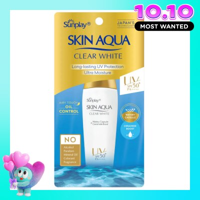 SUNPLAY Sữa Chống Nắng Dưỡng Da Trắng Mịn Tối Ưu Sunplay Skin Aqua Clear White SPF50+ 25g image