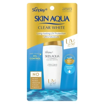 SUNPLAY Sữa Chống Nắng Dưỡng Da Trắng Mịn Tối Ưu Sunplay Skin Aqua Clear White SPF50+ 25g
