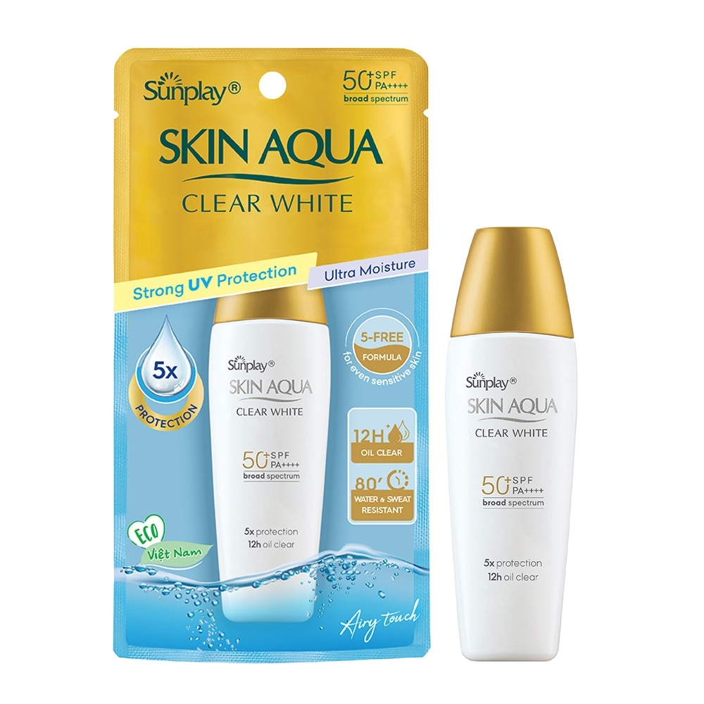 Sữa Chống Nắng Dưỡng Da Trắng Mịn Tối Ưu Sunplay Skin Aqua Clear White SPF50+ 25g