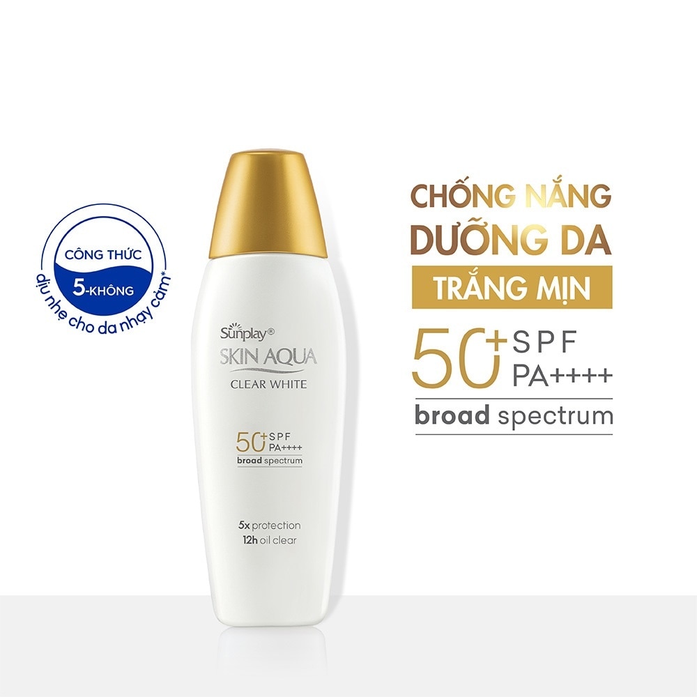 Sữa Chống Nắng Dưỡng Da Trắng Mịn Tối Ưu Sunplay Skin Aqua Clear White SPF50+ 55g