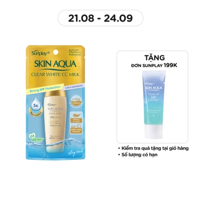 SUNPLAY Sữa Chống Nắng Dưỡng Da & Trang Điểm Nhẹ Sunplay Skin Aqua Clear White CC Milk SPF50 25g