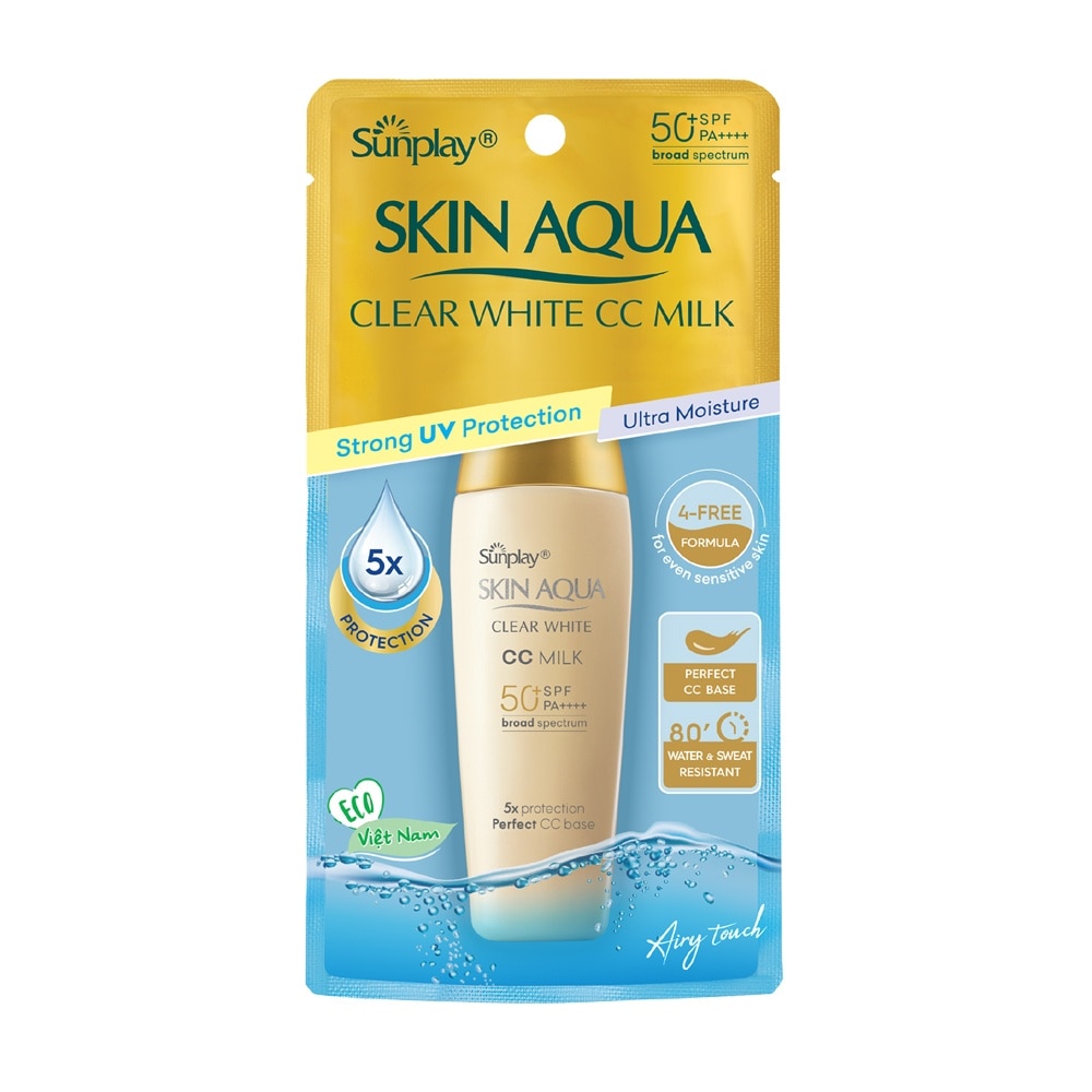 Sữa Chống Nắng Dưỡng Da & Trang Điểm Nhẹ Sunplay Skin Aqua Clear White CC Milk SPF50 25g