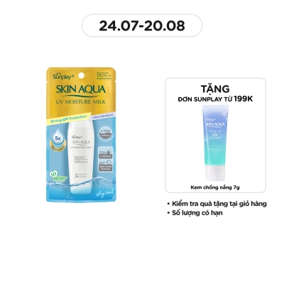SUNPLAY Sữa Chống Nắng Dưỡng Da Giữ Ẩm Sunplay Skin Aqua UV Moisture Milk SPF50 30g