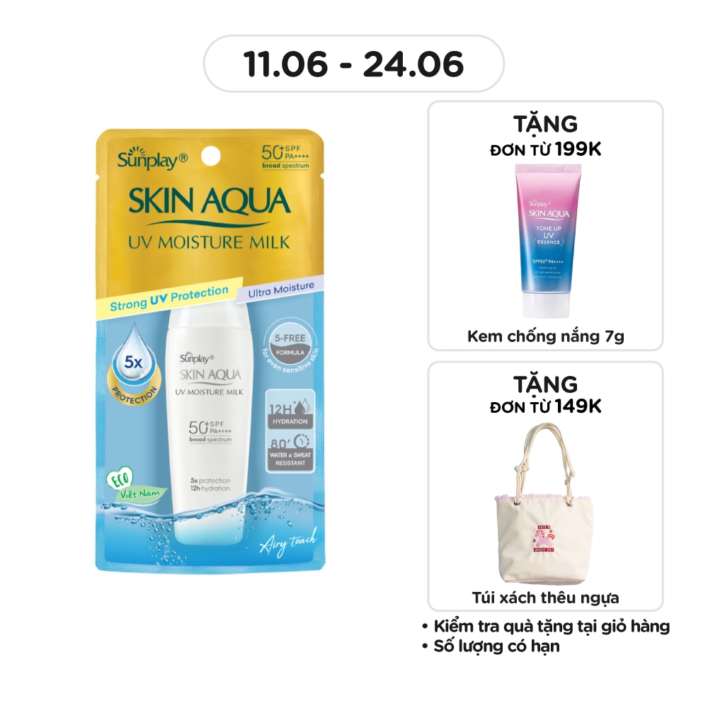 Sữa Chống Nắng Dưỡng Da Giữ Ẩm Sunplay Skin Aqua UV Moisture Milk SPF50 30g