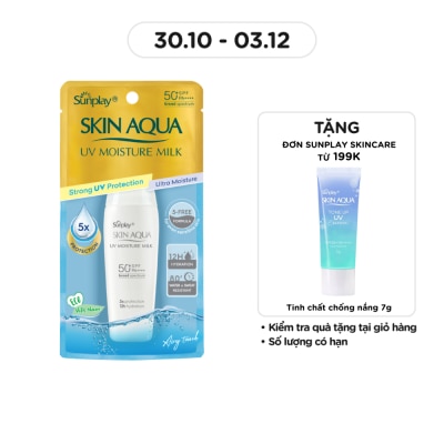 SUNPLAY Sữa Chống Nắng Dưỡng Da Giữ Ẩm Sunplay Skin Aqua UV Moisture Milk SPF50 30g