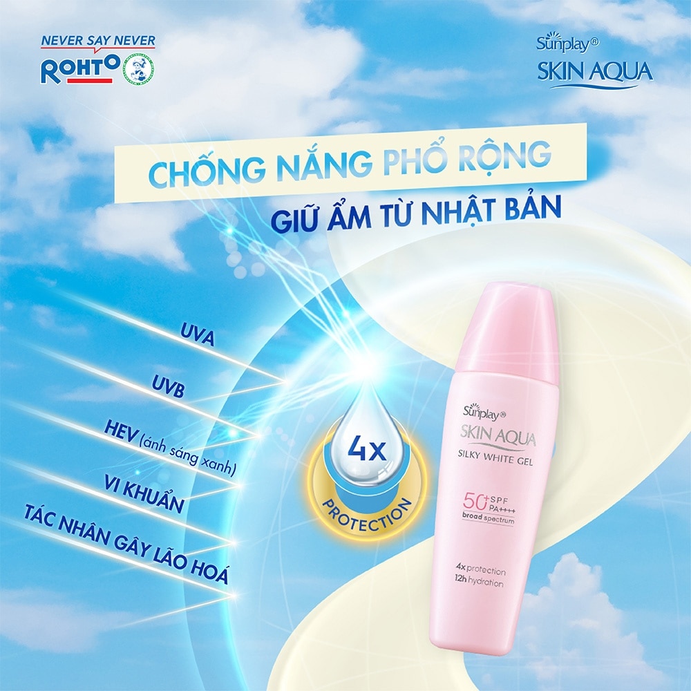 Skin Aqua Silky White Gel SPF50 30g