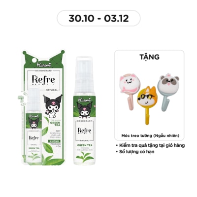 REFRE Xịt Khử Mùi Refre Natural 30ml - Hương Trà Xanh