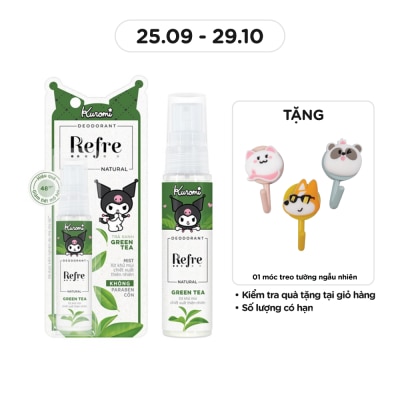 REFRE Xịt Khử Mùi Refre Natural 30ml - Hương Trà Xanh