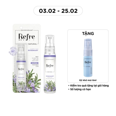 REFRE Xịt Khử Mùi Refre Natural 30ml - Hương Hương Thảo