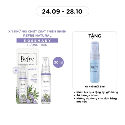 REFRE Xịt Khử Mùi Refre Natural 30ml Hương Hương Thảo image