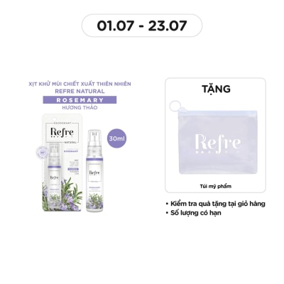 REFRE Xịt Khử Mùi Refre Natural 30ml - Hương Hương Thảo