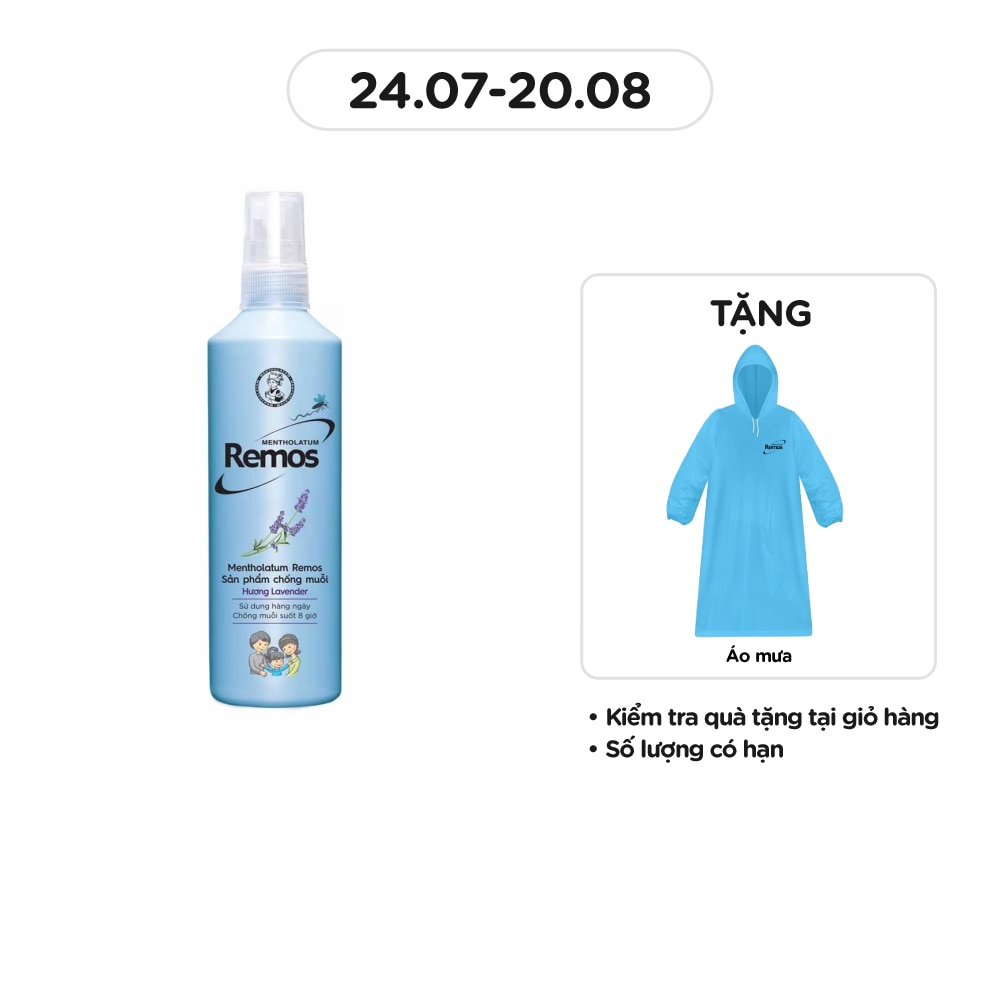 Xịt Chống Muỗi Remos Hương Oải Hương 150ml