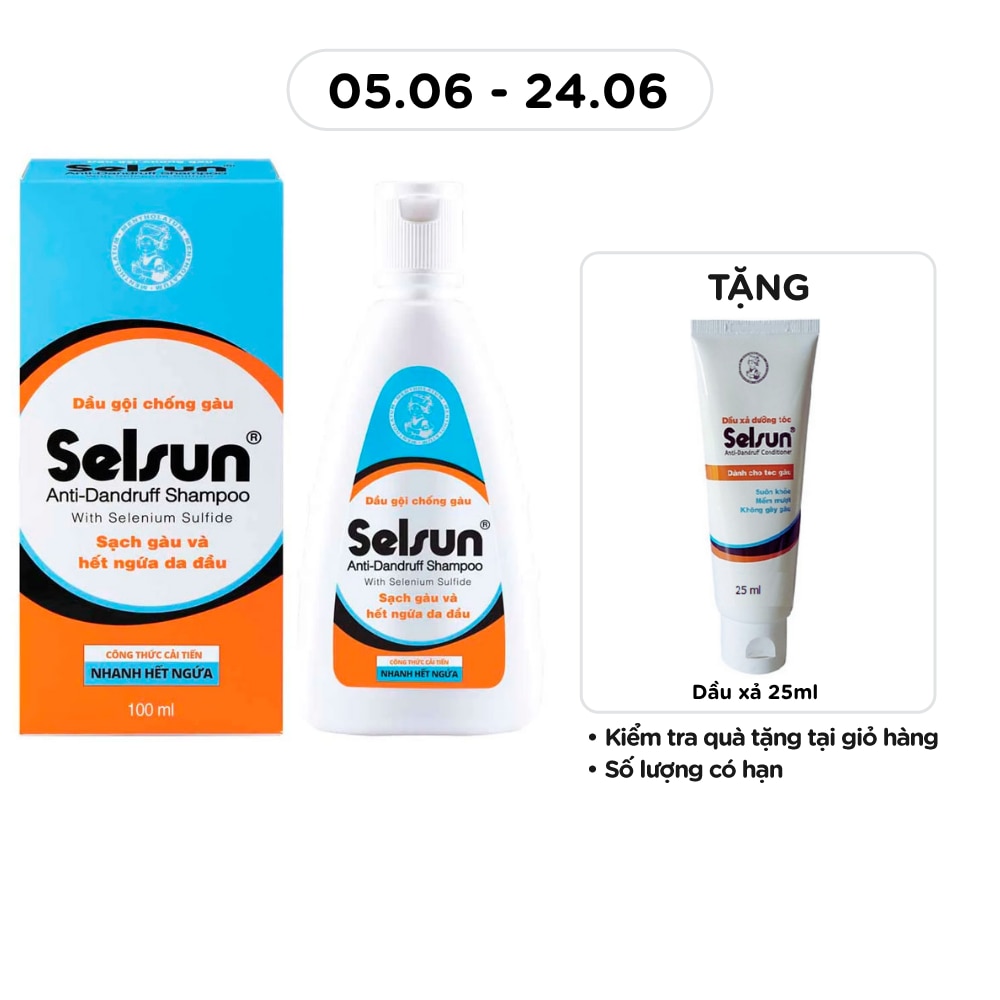 Dầu Gội Selsun Anti-Dandruff Dành cho Tóc Gàu 100ml
