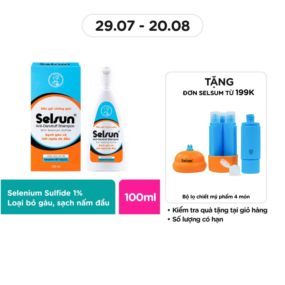 Dầu Gội Selsun Anti-Dandruff Dành cho Tóc Gàu 100ml