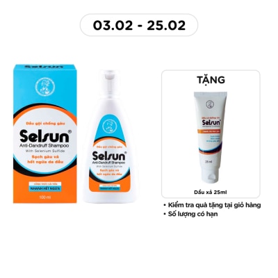 SELSUN Dầu Gội Selsun Anti-Dandruff Dành cho Tóc Gàu 100ml