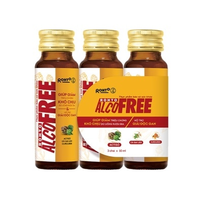 ALCOFREE Nước Giải Rượu Bia, Lợi Gan Alcofree Lốc 3 Chai 50ml