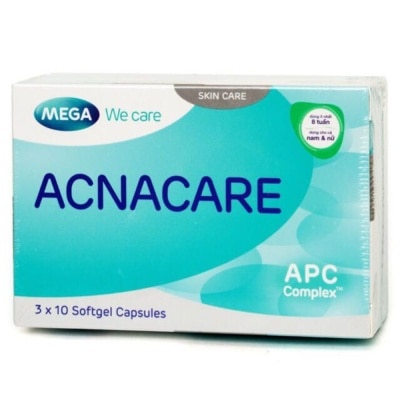 ACNACARE - Thực Phẩm Chức Năng Hỗ Trợ Giảm Mụn Acnacare (3Vỉx10Viên)/Hộp image
