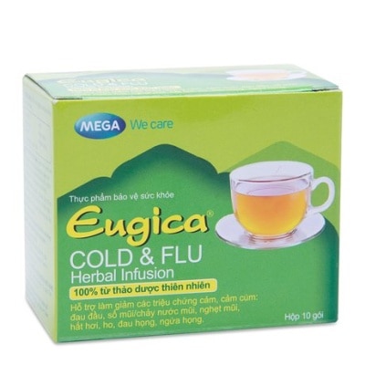 EUGICA Trà Thảo Dược Eugica Cold & Flu Hộp 10 Gói