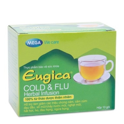 EUGICA Trà Thảo Dược Eugica Cold & Flu Hộp 10 Gói