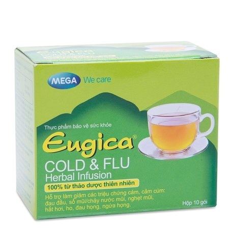 Trà Thảo Dược Eugica Cold & Flu Hộp 10 Gói