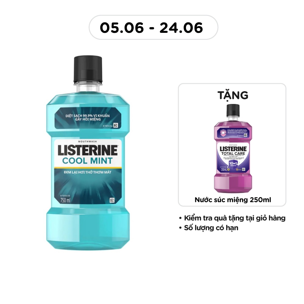 Nước Súc Miệng Bạc Hà Listerine 750ml