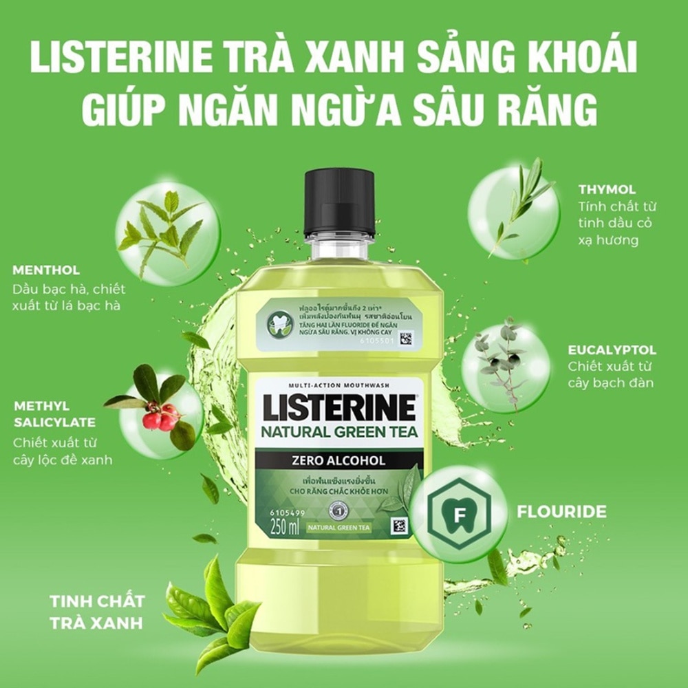 Nước Súc Miệng Trà Xanh Listerine 250ml