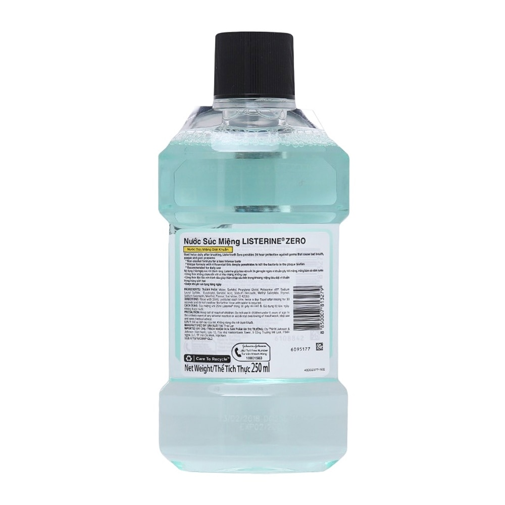 Nước Súc Miệng Không Cay Listerine 250ml