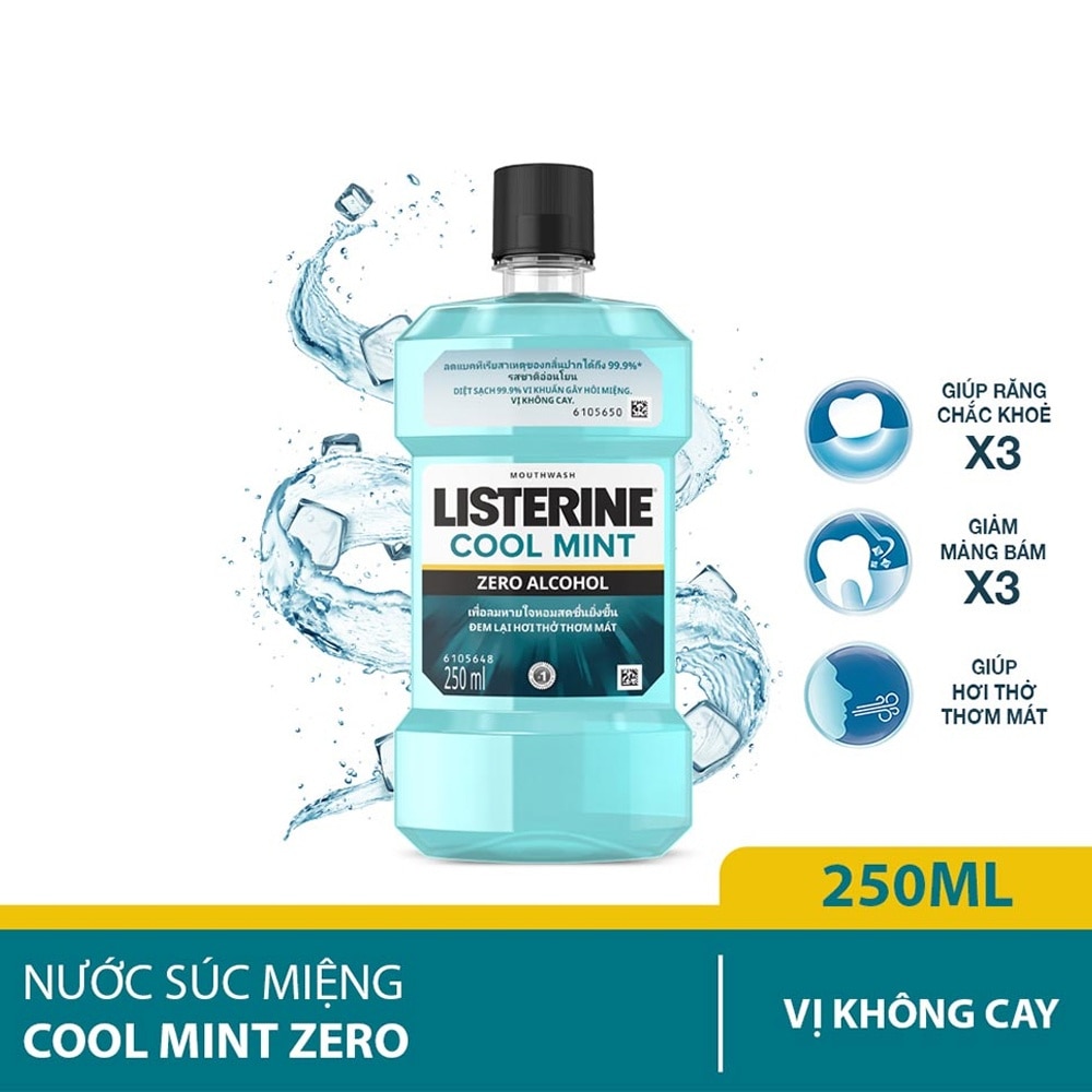 Nước Súc Miệng Không Cay Listerine 250ml