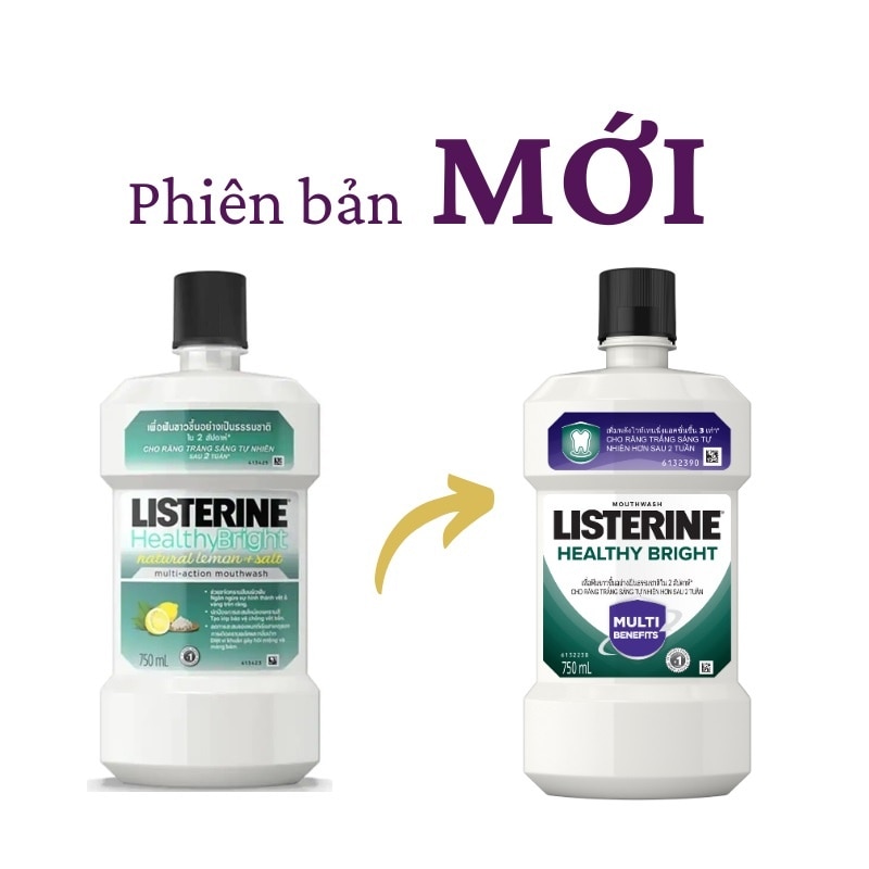 Nước Súc Miệng Làm Trắng Răng Listerine 750ml