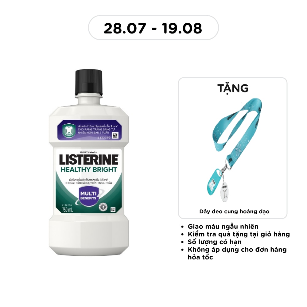 Nước Súc Miệng Làm Trắng Răng Listerine 750ml image