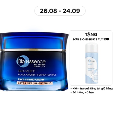 BIO-ESSENCE Kem Dưỡng Da Và Nâng Cơ Mặt Bio-Essence Bio-VLift Chiết Xuất Phong Lan Đen & Tinh Chất Gạo 45g