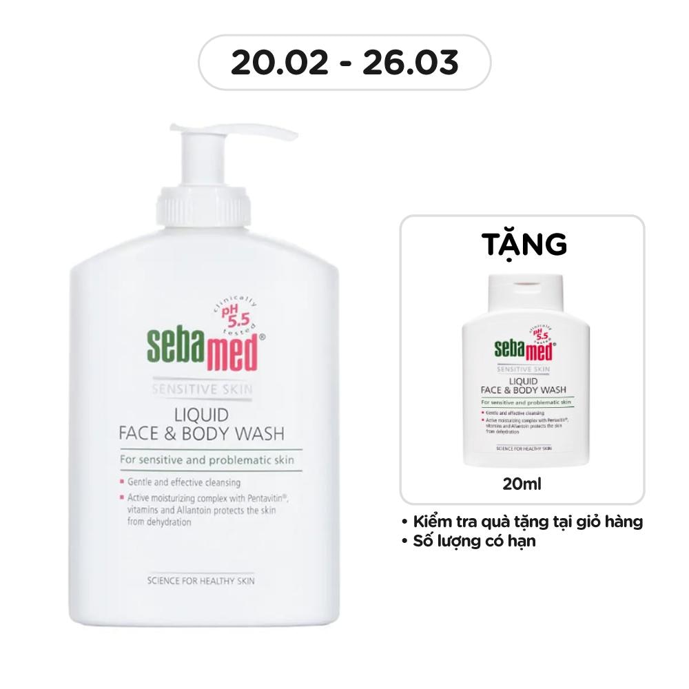 Sữa Rửa Mặt Và Tắm Toàn Thân Sebamed Cho Da Nhạy Cảm 300ml