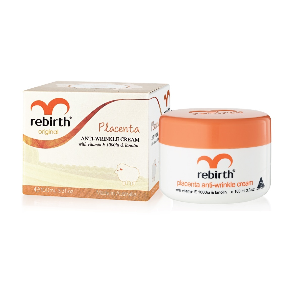 Placenta Anti-Wrinkle Vitamin E & Lanolin Cream 100ml