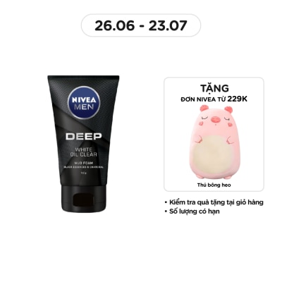 NIVEA Sữa Rửa Mặt Nam Than Đen Hoạt Tính Sáng Da Nivea 100g